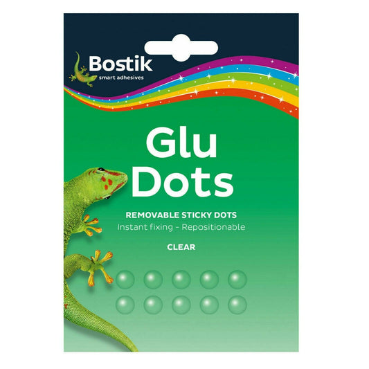 1 x Pack of 64 Bostik Bostick Blu Tack Sticky Glue Glu Dots Removable 805828