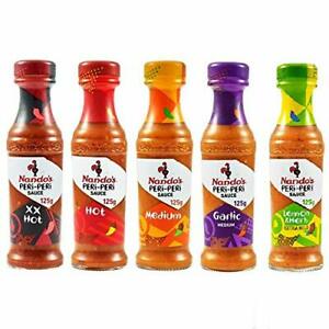 Assorted Multi-Flavours Nando&#039;s Peri-Peri Sauce 125g (Pack of 5)