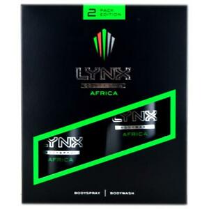  Lynx Africa Duo Gift Set Collection Christmas Gift Bodyspray &amp; Bodywash