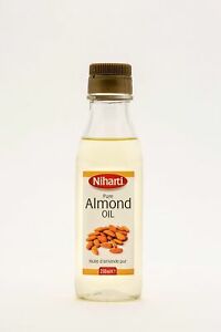 100% Niharti Pure Almond Oil 250ml for Hair Growth Skin Massage Body &amp; Nail Care