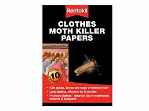 Rentokil REN0125 Moth Killer Papers Clothes (10pcs) Multi-Color