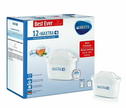 thumbnail 1 - BRITA Maxtra+ Water Filter Cartridges, White, Pack of 12 (UK Version) by BRITA