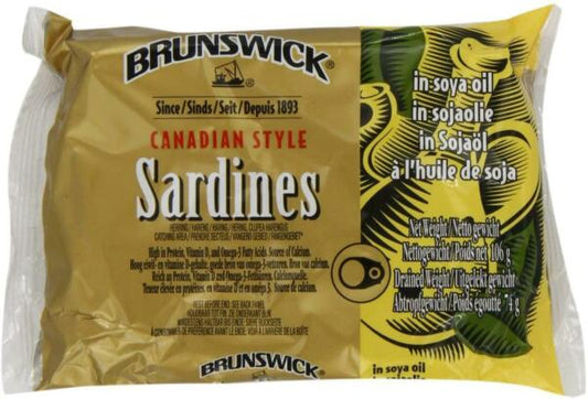 thumbnail 1 -  (Pack of 12) Brunswick Sardines in Soya Oil 106g